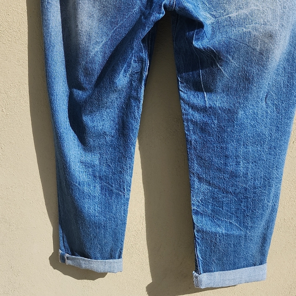 Vtg Made In Italy Distressed Cropped Blue Jeans With Stone Adornments - Picture 10 of 12